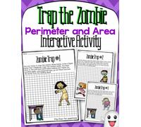Trap the Zombie Area and Perimeter Halloween Activity for Grades 3-5