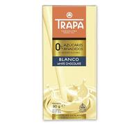 TRAPA 0% AZÚCARES AÑADIDOS|Chocolate Blanco| Tableta 90 g | Sin Gluten
