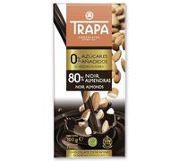 TRAPA 0% AZÚCARES AÑADIDOS | Tableta de Chocolate Negro 80% con Almendras