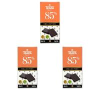 TRAPA COLLECTION|Chocolate Negro 85% Cacao | Tableta 85 g | Sin Gluten (Paquete de 3)