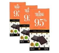 TRAPA COLLECTION|Chocolate Negro 95% Cacao | Tableta 80 g | Sin Gluten (Paquete de 3)
