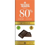 TRAPA - INTENSO. Tableta de Chocolate Negro 80%. - 175 gr (Paquete de 10)