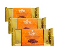 TRAPA | Turrón de Chocolate con Leche Crujiente | 140 g | Sin Gluten y Sin Aceite de Palma (Paquete de 3)
