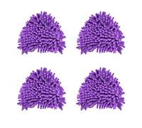 Trapeador triangular para niños 4PCS 6.30x6.30 pulgadas Mini trapeador giratorio Reemplazo de baño Ducha de pared para el hogar Pared Techo Limpieza del piso Púrpura para cocina