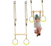 Trapeze Swing, Monkey Swing Sets Rings Backyard 15,35 x 58,27 pulgadas, Obstacle Course Balance Game, Sensory Playground Equipment for Teens, Girls, Boys, Outdoor Fun, Wide Compatibility