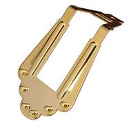 Trapeze Tailpiece - Puente de guitarra para guitarra Archtop Jazz - Pieza de repuesto de 6 cuerdas compatible con Gibson, Epiphone, Ibanez Hollow Body Guitars (dorado)