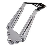 Trapeze Tailpiece - Puente de guitarra para guitarra Archtop Jazz - Pieza de repuesto de 6 cuerdas compatible con Gibson, Epiphone, Ibanez Hollow Body Guitars (Plata)