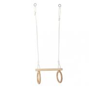 Trapezio Con Anillas De Madera