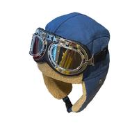 Trapper Hat Warm Winter, Headwear with Ear Flaps, with Goggles Windproof Insulated Sports Hat System, Adjustable Thermal Outdoor Protection, Sturdy Build Design, Cold Weather Style, for Adventure Use