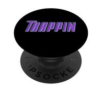 Trappin Purple Trap Music Gear para Trap Beat Rappers PopSockets PopGrip Adhesivo