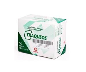 Traqueo's apósitos laringo/traqueotomizado 14x12cm 30uds