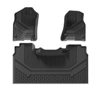 Trasera con Caja Almacenamiento Revestimiento Piso TPE Negro para Dodge para Ram 1500 2019-2024 (no Compatible con Modelos Clásicos) Alfombrilla Maletero Cubremaletero(LHD 3PCS)