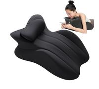 Trasera - De cama ergonómica con tejido transpirable y cubierta lavable, diseño contorneado para asiento y lectura cómoda | Ideal para el soporte de elevación