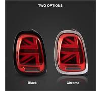 Trasera Luz Freno 1 Par De Luces Traseras LED Union Jack LCI Rojas con Animación para Mini para Cooper F55 F56 F57 2014-2019 Piloto Trasero(2PCS A)