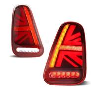 Trasera Luz Freno 2 Piezas Repuesto para Luces Traseras LED Estilo Union Jack para Mini ara Cooper R50 R52 R53 2001 2002 2003 2004 2005 2006 2007 2008 Piloto Trasero(Rojo)