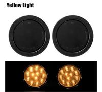 Trasera Luz Freno Luces Traseras 4 Pulgadas para Camión 12LED 12V CC Luz Freno/Giro Camiones Remolques Tractores Semirremolques Camiones Volquete Autobuses Barcos. Piloto Trasero(Amarillo)