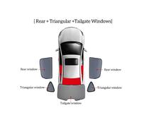 (Trasero 5 piezas) Parasol magnético para parabrisas delantero de coche, cortina opaca para ventana