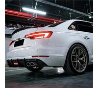 Trasero Alerón Parachoques Para A4 B9 Sline S4 Para Sports Sedan 4 Puertas 2017 2018 2019 Para Difusor Parachoques Trasero Divisor Labios Spoiler Tuning(2017-2018 Carbon Look)