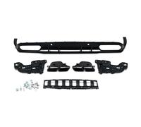 Trasero Alerón Parachoques para Benz Clase C C205 A205 Coupé para AMG 2015-2018 Difusor Trasero Estilo C63 con Punta De Silenciador Brillante