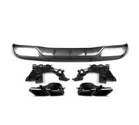 Trasero Alerón Parachoques Para Benz Clase C W205 Sedan 2015 2016 2017 2018 Fibra Carbono Para Difusor Parachoques Trasero Divisor Labios Tubo Silenciador Escape