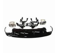 Trasero Alerón Parachoques Para Benz W117 C117 Para CLA Clase CLA45 Para AMG CLA200 2013-2019 Deporte Difusor Parachoques Trasero Labio Silenciador Escape Kit Soporte Tubo