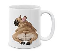 Trasero De Bulldog Francés Mirando Hacia Atrás Tazas Cerámica Taza De Café Porcelana Taza 330Ml Para Oficina Amigo Café