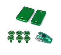Trasero Depósito Freno Cubierta Clavijas De Pie para Motocicleta, Piñón Delantero Protector Guía Cadena, Juego Cubierta Líquido Depósito Freno para KLX250 2009-2020