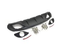 trasero Difusor parachoques Para Alfa Para Romeo Para Giulia 2016-2019 Difusor Solo Alerón Difusor Labio Parachoques Trasero Coche Estándar Con Puntas Escape Kits PP(PP with reflectors)