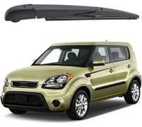 Trasero Escobilla Limpiaparabrisas para Kia Soul MK1 2009-2013, Coche Ventanas Escobilla y Brazo Juego Caucho Repuesto Limpieza Accesorios