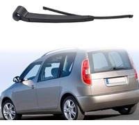 Trasero Escobilla Limpiaparabrisas para Roomster Praktik 2006-2013, Coche Ventanas Escobilla y Brazo Juego Caucho Repuesto Limpieza Accesorios