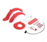 Trasero Para FENDER Soporte Para Xiaomi Para M365 1S Pro, Soporte De Luz Trasera Y Guardabarros Set Scooter, Para Guardabarros Con Luz LED Y Cubierta Del Panel (Rojo)