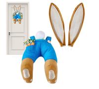 Trasero y orejas de conejito para corona, accesorio para corona de conejito de Pascua | Kit de guirnalda de trasero de conejito de decoración de Pascua de 3 piezas | Accesorio de corona de conejito de