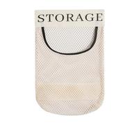 Trash Bag Holder - Mesh 45 cm Hanging Storage Dispenser, Breathable Roll Bag Organizer, Wall Mount Utility Rack | Kitchen Bedroom Living Room Waste Bags Storage Solution Space Saver Use