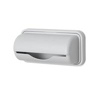 Trash Bag Holder Wall Mounted | No Drill Adhesive Garbage Bag Container for Kitchen/Bathroom/Pantry | Space Saving Organizer for Plastic Bags (Grey)