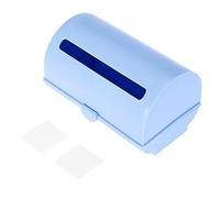 Trash Bag Storage Box | Wall Mount Organizer with Adhesive Back | Holds Plastic Garbage Bags for Kitchen/Bathroom/Garage | 3 Colors, Easy Open Buckle (Blue)