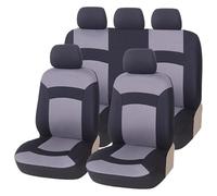 TRASH BIN Coche Funda Asiento para Citroen para C1 Soporte Cojín Protector Fundas Asiento Coche Compatibles(Gray Full Set)
