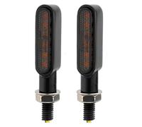 TRASH BIN Motocicleta Intermitente Luz Indicadora Luces Direccionales Ámbar Fluyendo intermitentes moto indicadores(2pcs Amber)