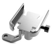 TRASH BIN para S&uzuki para Burgman AN125 AN200 AN400 AN650 Motocicleta Soporte para Teléfono Navegador GPS Soporte para Retrovisor De Manillar Soporte Ajustable Teléfono(Gray)