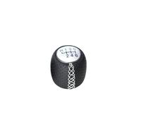 TRASH BIN Pomo de Cambio Marchas Palanca De Cambios Cuero Konb para Coche 5 Y 6 Velocidades para Alfa para Romeo 147 para Spider 2005-2011(6 Speed White Line)