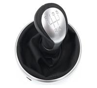 TRASH BIN Pomo Palanca De Cambios Para Skoda Para Fabia 2 MK2 2007-2010 Para Roomster 2006-2010 Funda Cuero Pomo Palanca Cambios Coche(White)