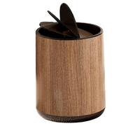 Trash Can, 15l de baño de madera de baño con basura con tapa de columpio, contenedor interno desmontable, basura minimalista para oficina, dormitorio, decoraciones de Halloween