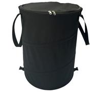 Trash Can - Contenedor de residuos de 37 litros para la lawn | Easy To Carry Camping Rubbish Bin | Portable Yard Waste Bag With Zipper | Reusable Foldable Garden Trash Container For Outdoor Cleaning