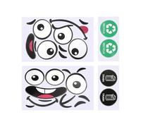 Trash Can Decals, Funny Expression Sticker for Dustbin Decoration with Adhesive | PVC Material featuring Durable Finish for Fridge Bucket Wall Home Office Personalization 8 Pack Set