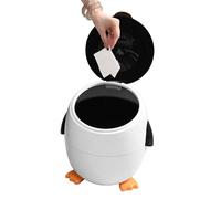 Trash Can, Garbage Bin, 12.2x11.02x13.78 Inches, Compact Waste Container, Cute Mini Bin Solution for Home, Bathroom, Kitchen, Car, Tabletop, Under Desk, Bedroom, Living Room, Dorm, Vanity