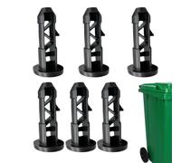 Trash Can Lid Plugs - PP 6.7x3.1cm | 6pcs Latch Fittings Pins, Connecting Trash Bin Lid Clips Scratch Resistant Replacement Parts For 240L Waste Bins Schools Train Station Subway | Waste Management