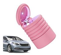 Trash Can para el automóvil: contenedor de basura plegable de silicona con tapa, contenedor de desechos de gran capacidad lavable, caja de almacenamiento creativa para automóvil, automotriz, bote de b