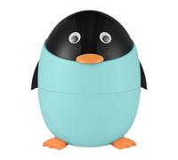 Trash Can Penguin, Cute Desk Garbage Bin, Compact Covered Waste Basket, Animal Shaped Organizer for Bathroom, Kitchen, Home, Bedroom, Under Desk, Tabletop, Car, 12.2x11.02x13.78 Inches