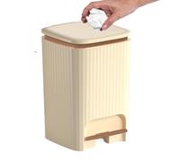 Trash Can, Step Garbage Bin, 9.06x9.06x8.66 Inches, Trash Wastebasket, Quiet Close Lid Container For Home, Restroom, Bedroom, Laundry, Dorm, Living Room, Guest, Powder, Daily Use