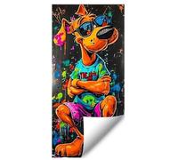 Trash Can Sticker - 82x47cm Funny Large Colorful Adhesive Sticker | Dog Garbage Container Sticker Wraps | for Driveway, Garden, Garage, Alley, Patio, Backyard, Sidewalk, Park, Courtyard