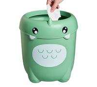Trash Can, Waste Bin, Garbage Basket, 11.81x8.66x6.3 Inches, Cute Dinosaur Design with Swing Lid, Compact Large Capacity Structure, Ideal for Kids Room Apartment Kitchen, Table Living Space Use